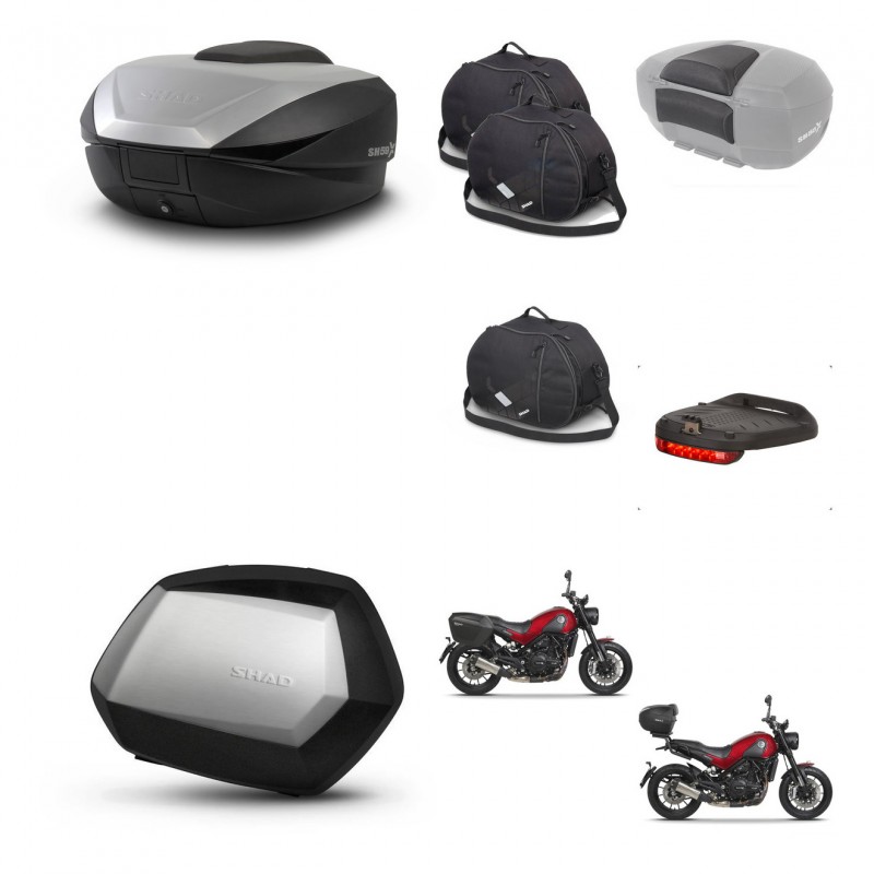 SHAD SH35 PREMIUM suitcases + mounting bracket SH59 trunk accessories 59L KIT-462848