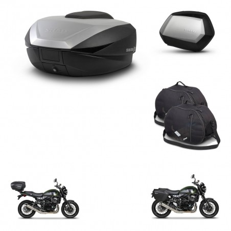 SHAD Maletas SH35 PREMIUM + soporte montaje baul SH59 accesorios 59L KIT-462854
