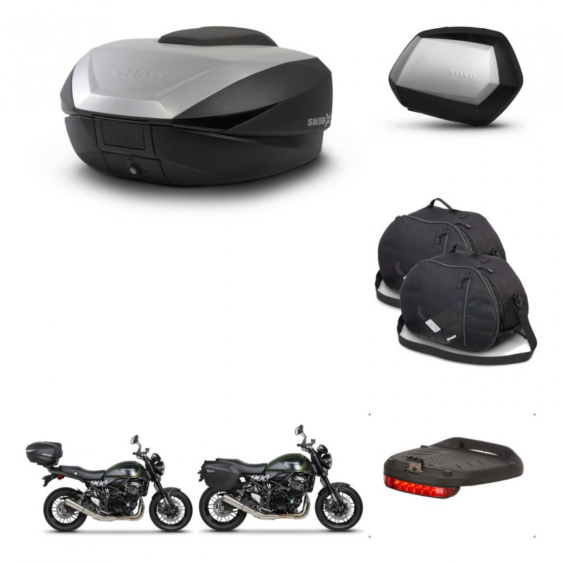 SHAD SH35 PREMIUM suitcases + mounting bracket SH59 trunk accessories 59L KIT-462860
