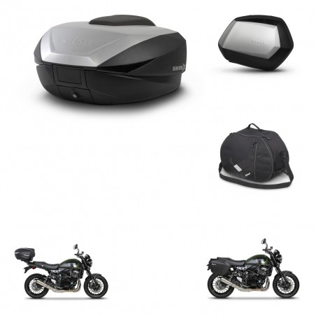 SHAD Maletas SH35 PREMIUM + soporte montaje baul SH59 accesorios 59L KIT-462865