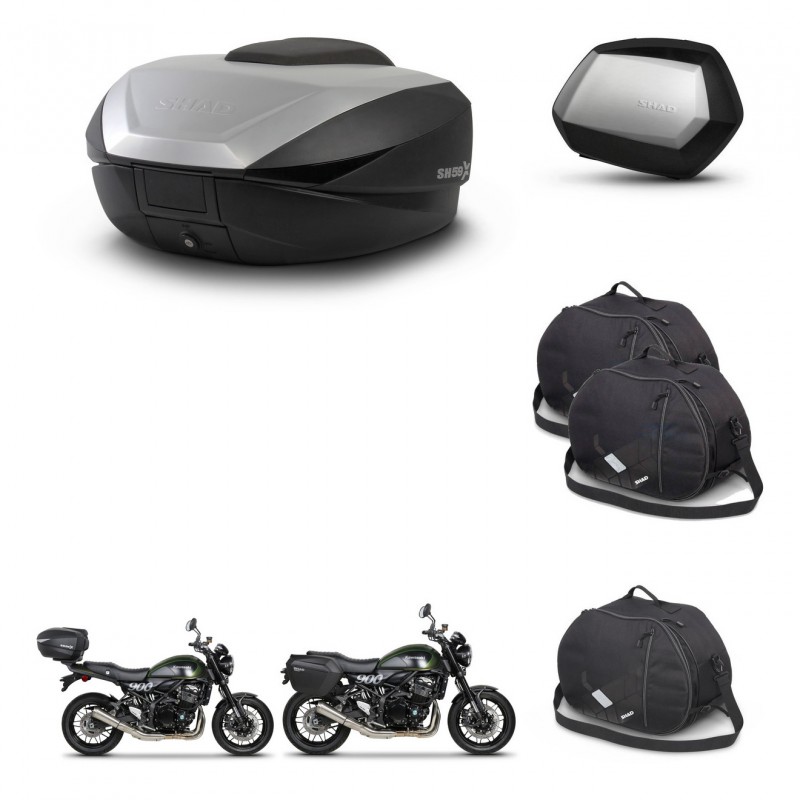 SHAD Maletas SH35 PREMIUM + soporte montaje baul SH59 accesorios 59L KIT-462866