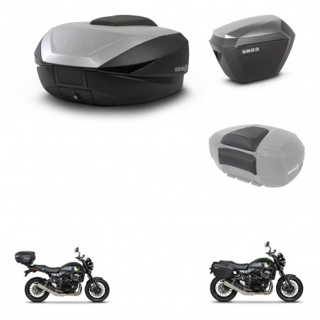 SHAD Maletas sh23 alu + soporte montaje baul SH59 accesorios 59L KIT-462879