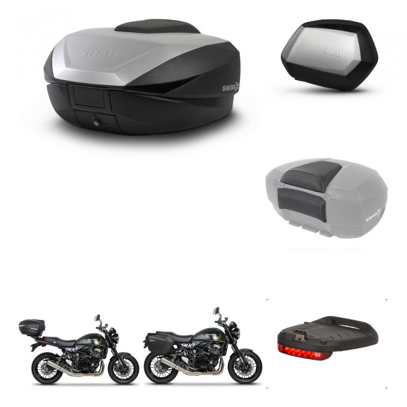 SHAD SH35 PREMIUM suitcases + mounting bracket SH59 trunk accessories 59L KIT-462883