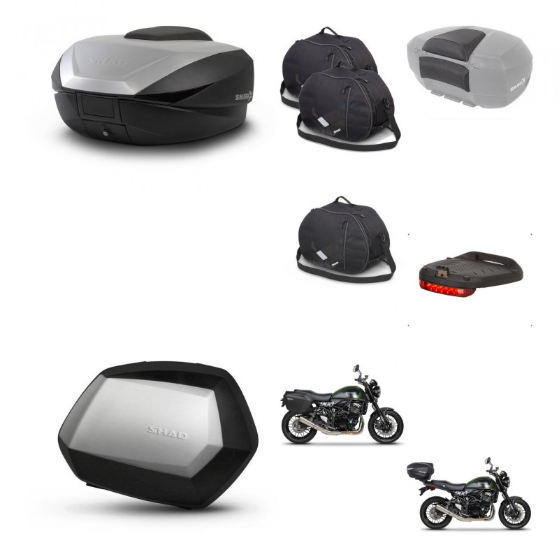 SHAD SH35 PREMIUM suitcases + mounting bracket SH59 trunk accessories 59L KIT-462896