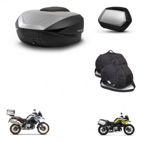 SHAD Maletas SH35 PREMIUM + soporte montaje baul SH59 accesorios 59L KIT-462902