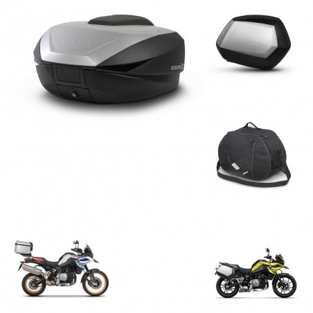 SHAD Maletas SH35 PREMIUM + soporte montaje baul SH59 accesorios 59L KIT-462913