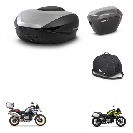 SHAD Maletas sh23 alu + soporte montaje baul SH59 accesorios 59L KIT-462915