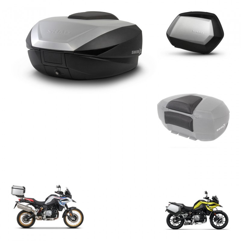 SHAD Maletas SH35 PREMIUM + soporte montaje baul SH59 accesorios 59L KIT-462925