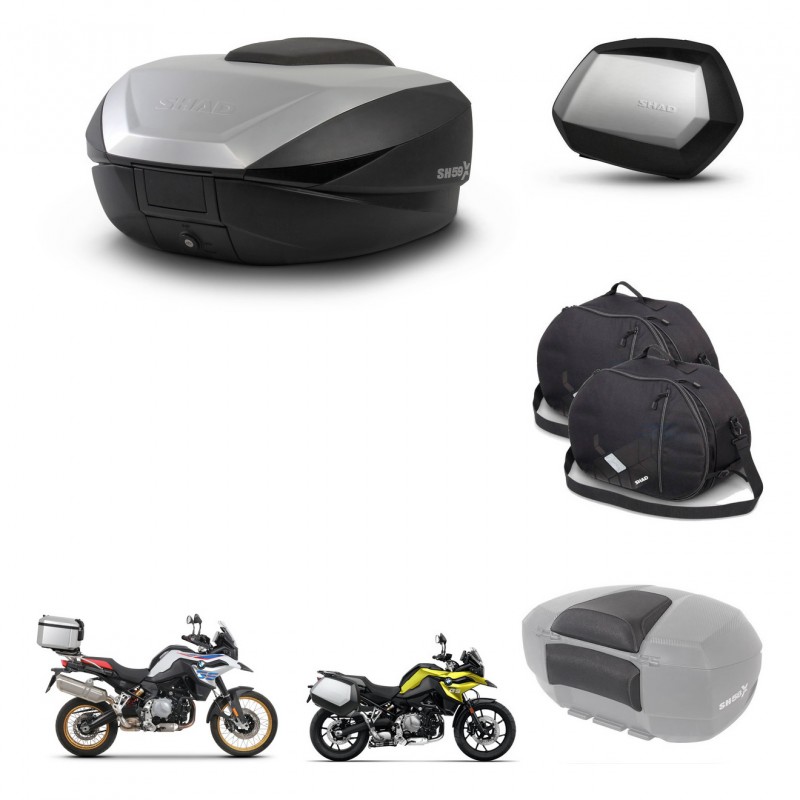 SHAD SH35 PREMIUM suitcases + mounting bracket SH59 trunk accessories 59L KIT-462926
