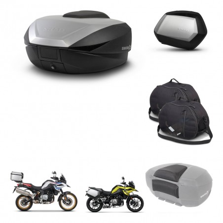 SHAD Maletas SH35 PREMIUM + soporte montaje baul SH59 accesorios 59L KIT-462926
