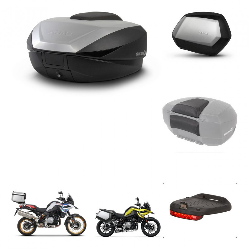 SHAD SH35 PREMIUM suitcases + mounting bracket SH59 trunk accessories 59L KIT-462931