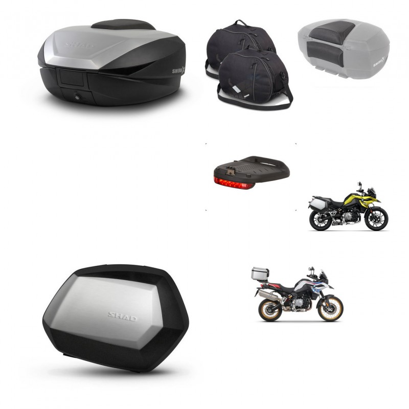 SHAD SH35 PREMIUM suitcases + mounting bracket SH59 trunk accessories 59L KIT-462932