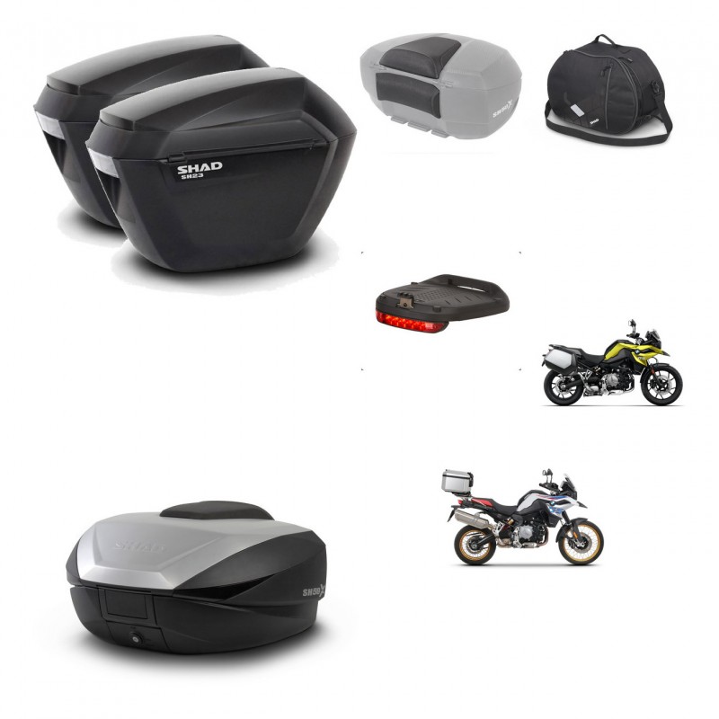 SHAD SH59 trunk + mounting bracket sh23 suitcases accessories 59L KIT-462942