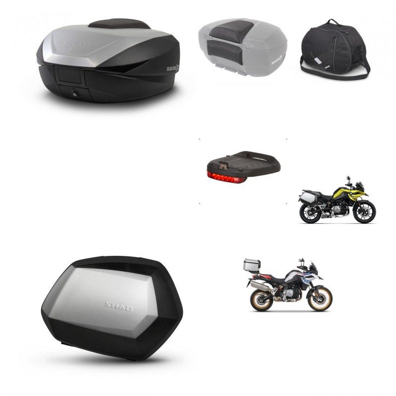 SHAD SH35 PREMIUM suitcases + mounting bracket SH59 trunk accessories 59L KIT-462943