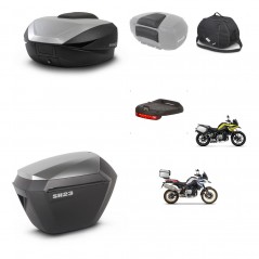 SHAD SH23 alu suitcases + mounting bracket SH59 trunk accessories 59L KIT-462945