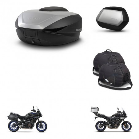 SHAD Maletas SH35 PREMIUM + soporte montaje baul SH59 accesorios 59L KIT-462950