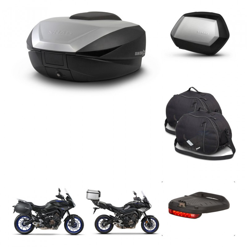 SHAD SH35 PREMIUM suitcases + mounting bracket SH59 trunk accessories 59L KIT-462956