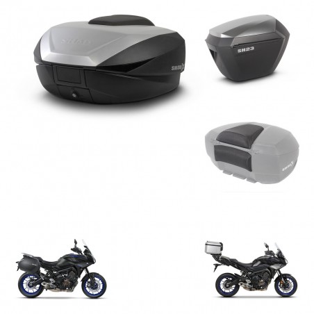 SHAD Maletas sh23 alu + soporte montaje baul SH59 accesorios 59L KIT-462975