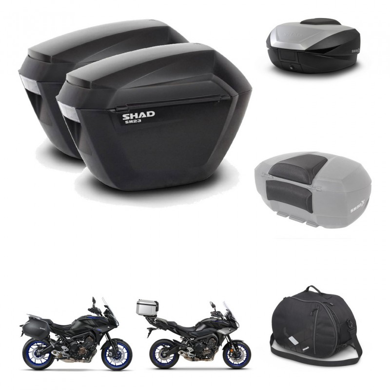 SHAD SH59 trunk + mounting bracket sh23 suitcases accessories 59L KIT-462984
