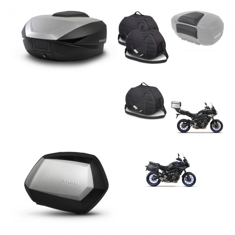 SHAD SH35 PREMIUM suitcases + mounting bracket SH59 trunk accessories 59L KIT-462986