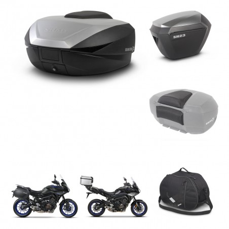 SHAD Maletas sh23 alu + soporte montaje baul SH59 accesorios 59L KIT-462987