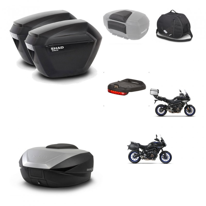 SHAD SH59 trunk + mounting bracket sh23 suitcases accessories 59L KIT-462990