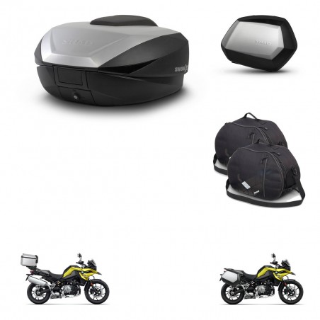 SHAD Maletas SH35 PREMIUM + soporte montaje baul SH59 accesorios 59L KIT-462998