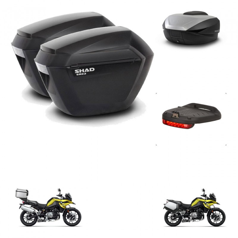 SHAD SH59 trunk + mounting bracket sh23 suitcases accessories 59L KIT-463002