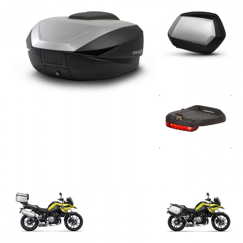 SHAD SH35 PREMIUM suitcases + mounting bracket SH59 trunk accessories 59L KIT-463003