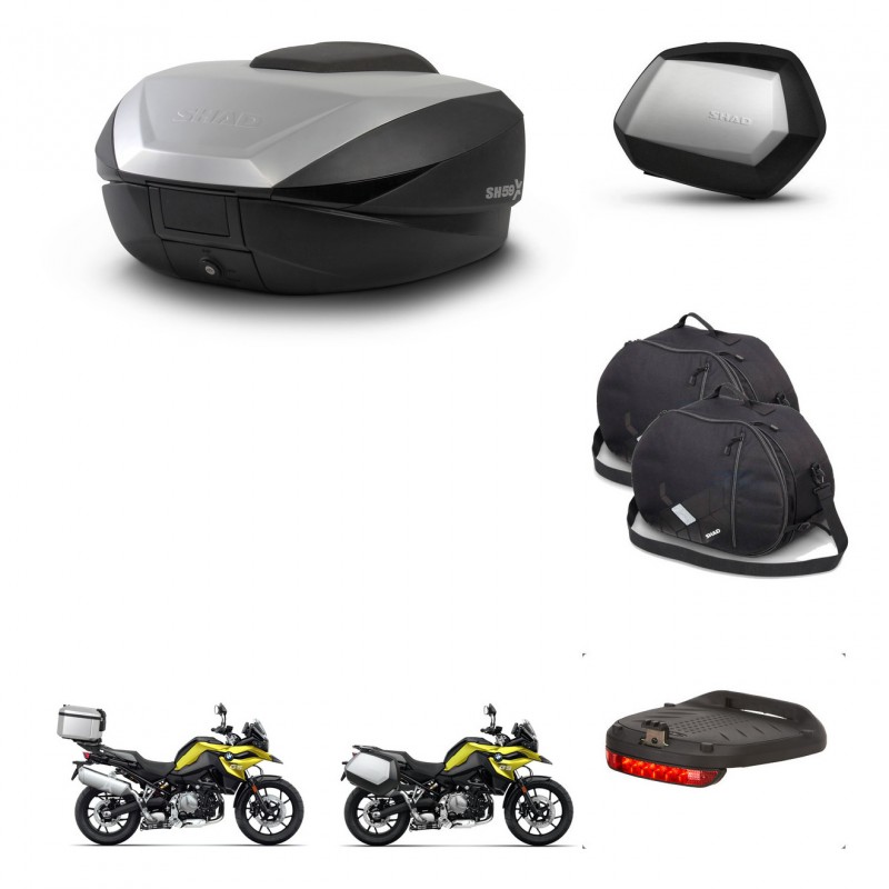SHAD SH35 PREMIUM suitcases + mounting bracket SH59 trunk accessories 59L KIT-463004