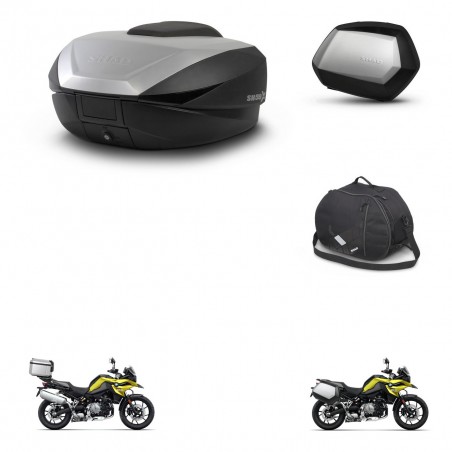 SHAD Maletas SH35 PREMIUM + soporte montaje baul SH59 accesorios 59L KIT-463009