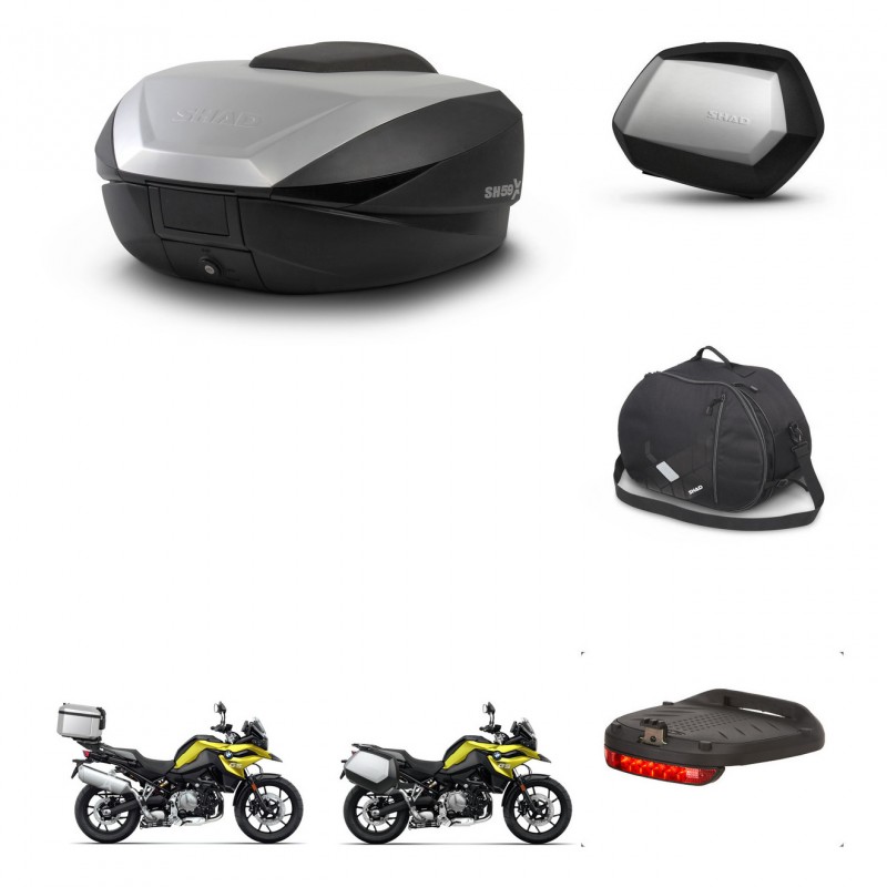 SHAD SH35 PREMIUM suitcases + mounting bracket SH59 trunk accessories 59L KIT-463015