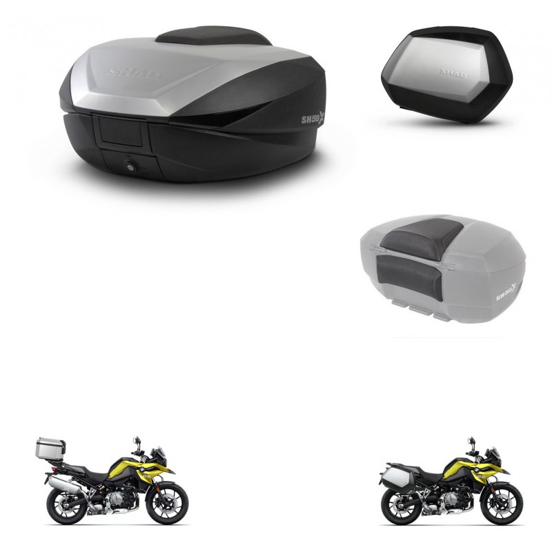 SHAD Maletas SH35 PREMIUM + soporte montaje baul SH59 accesorios 59L KIT-463021