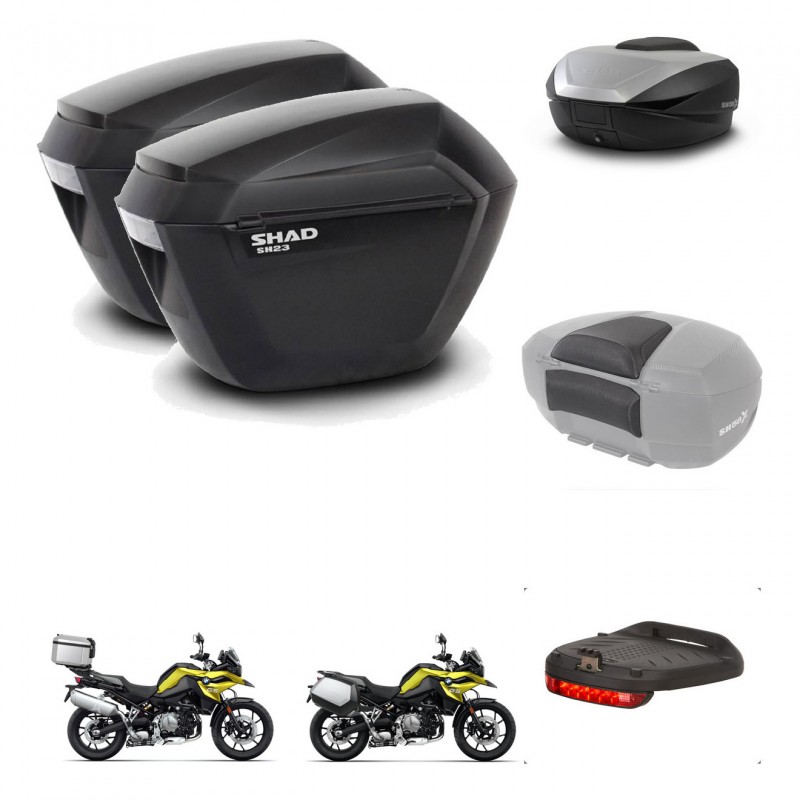 SHAD SH59 trunk + mounting bracket sh23 suitcases accessories 59L KIT-463026