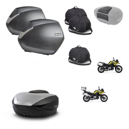 SHAD SH59 trunk + mounting bracket SH36 suitcases accessories 59L KIT-463031