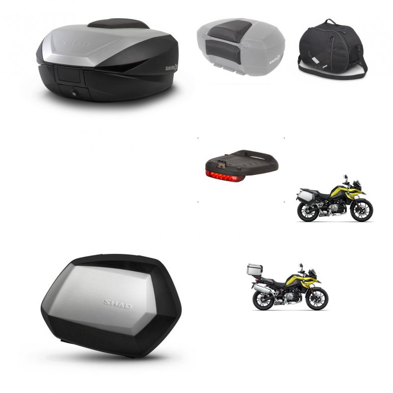 SHAD SH35 PREMIUM suitcases + mounting bracket SH59 trunk accessories 59L KIT-463039