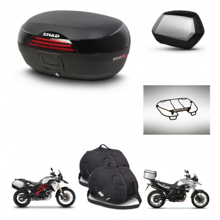SHAD SH35 PREMIUM suitcases + mounting bracket SH46 trunk accessories 45 L KIT-463046