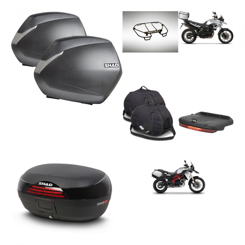 SHAD SH46 trunk + mounting bracket SH36 suitcases accessories 45 L KIT-463049