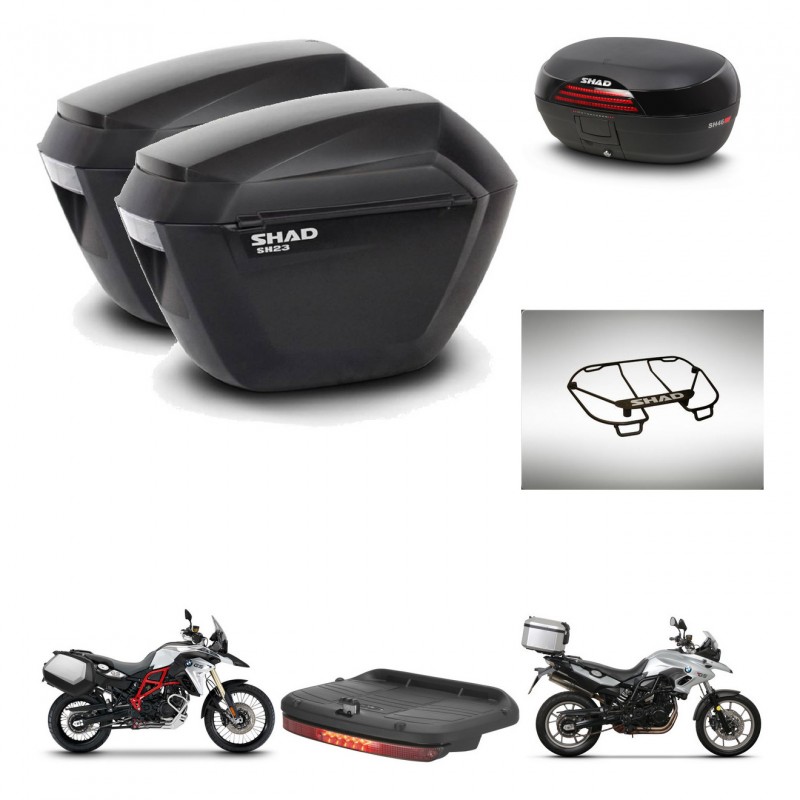 SHAD SH46 trunk + mounting bracket sh23 suitcases accessories 45 L KIT-463050