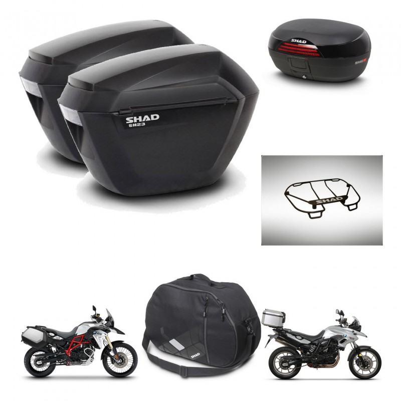 SHAD SH46 trunk + mounting bracket sh23 suitcases accessories 45 L KIT-463056