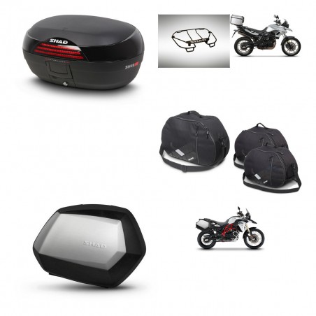 SHAD SH35 PREMIUM suitcases + mounting bracket SH46 trunk accessories 45 L KIT-463058