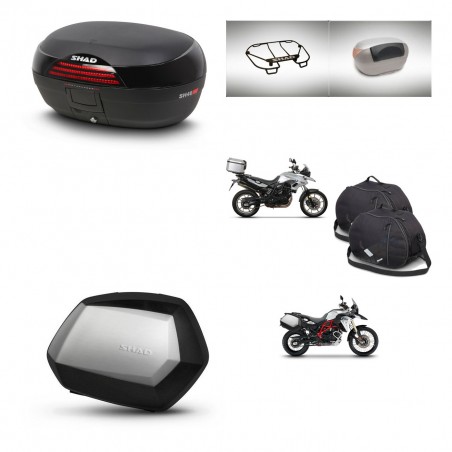 SHAD SH35 PREMIUM suitcases + mounting bracket SH46 trunk accessories 45 L KIT-463070