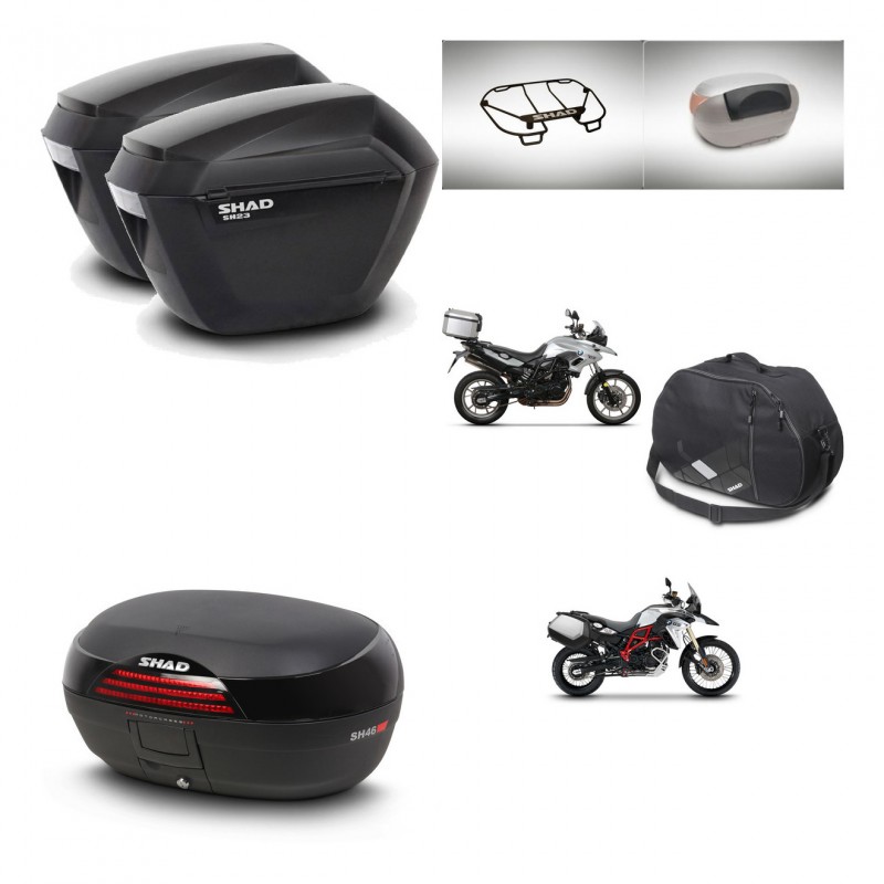 SHAD SH46 trunk + mounting bracket sh23 suitcases accessories 45 L KIT-463080