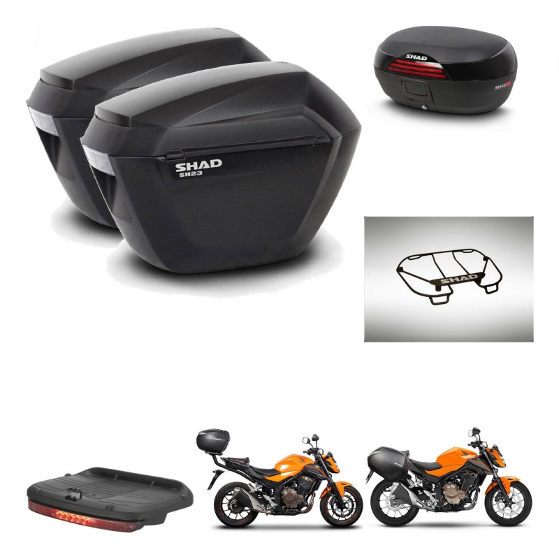 SHAD SH46 trunk + mounting bracket sh23 suitcases accessories 45 L KIT-463106