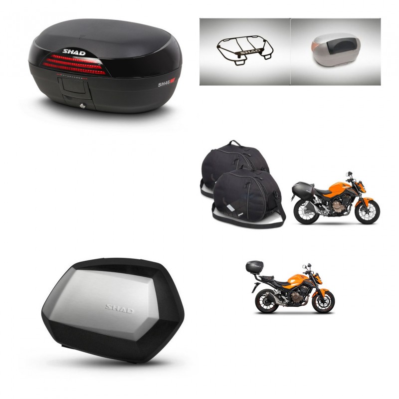 SHAD SH35 PREMIUM suitcases + mounting bracket SH46 trunk accessories 45 L KIT-463126