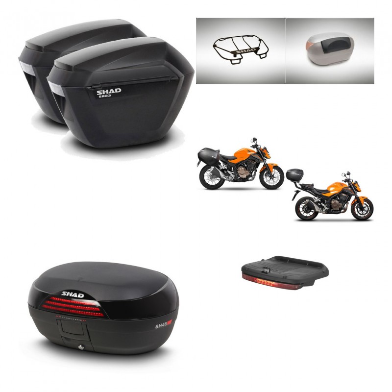 SHAD Baul SH46 + soporte montaje maletas sh23 accesorios 45 L KIT-463130