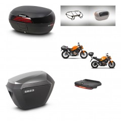 SHAD Maletas sh23 alu + soporte montaje baul SH46 accesorios 45 L KIT-463133
