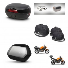 SHAD Maletas SH35 PREMIUM + soporte montaje baul SH46 accesorios 45 L KIT-463138