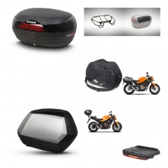 SHAD Maletas SH35 PREMIUM + soporte montaje baul SH46 accesorios 45 L KIT-463143