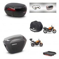 SHAD SH23 alu suitcases + mounting bracket SH46 trunk accessories 45 L KIT-463145